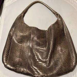 Devi Kroell bronze python large bag